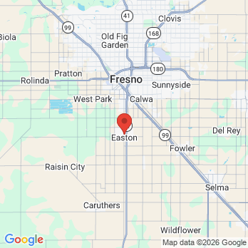 Map to Robert C. Apuy DDS Inc office in Fresno, CA