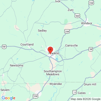 Map to  office in Franklin, VA