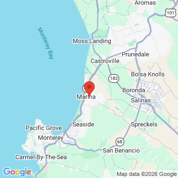 Map to Shoreline Dental office in Marina, CA
