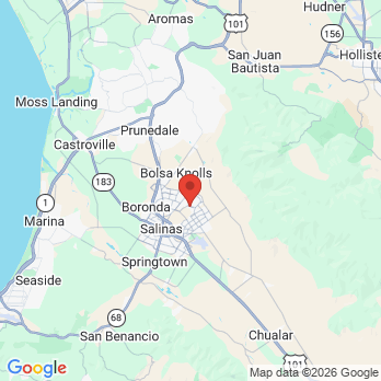 Map to Creek Bridge Dental office in Salinas, CA