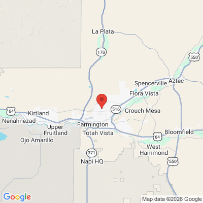 Map to  office in Farmington, NM