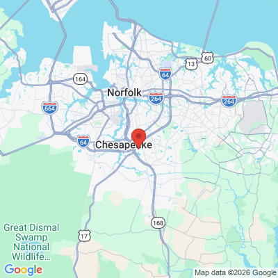 Map to  office in Chesapeake, VA