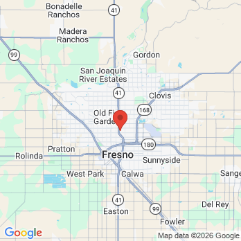 Map to Treva D Lee DDS office in Fresno, CA