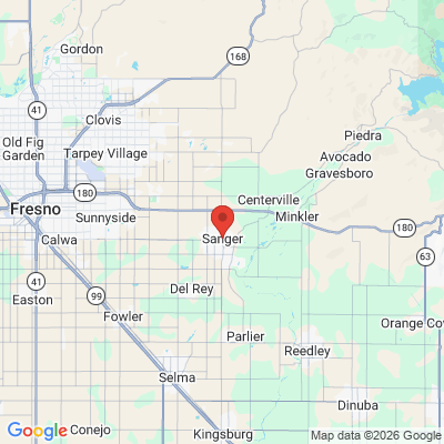 Map to  office in Sanger, CA