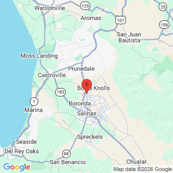 Map to Salinas Smiles Dental Group office in Salinas, CA