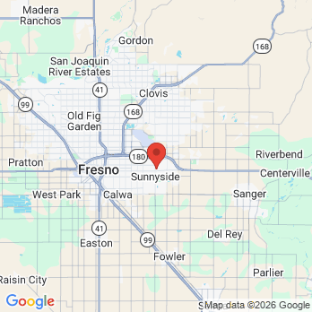 Map to Sunnyside Smiles office in Fresno, CA