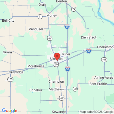 Map to  office in Sikeston, MO