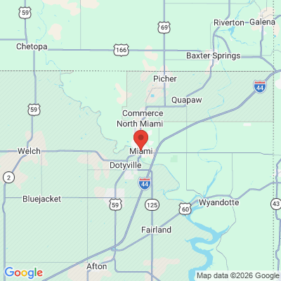 Map to  office in Miami, OK