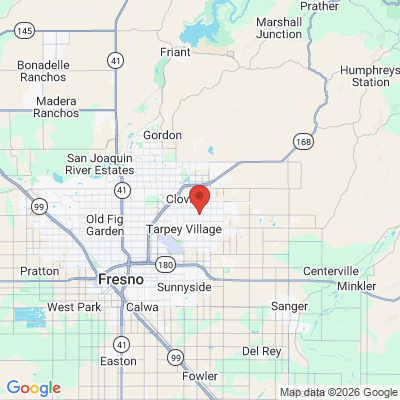 Map to  office in Clovis, CA