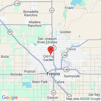Map to Caliber Dental Care - Gurneetpal Singh, DDS office in Fresno, CA
