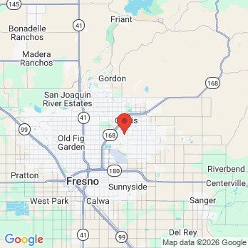 Map to Otto Alonzo DDS office in Clovis, CA