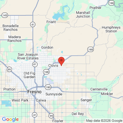 Map to  office in Clovis, CA