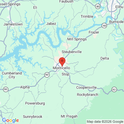 Map to  office in Monticello, KY