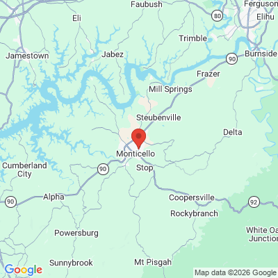 Map to  office in Monticello, KY