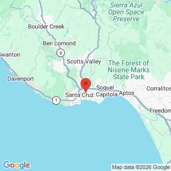 Map to Joseph S Kim DDS Inc office in Santa Cruz, CA