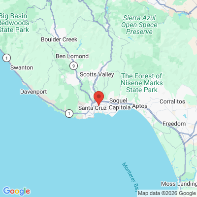 Map to Joseph S. Kim, DDS [Seabright Dental] office in Santa Cruz, CA