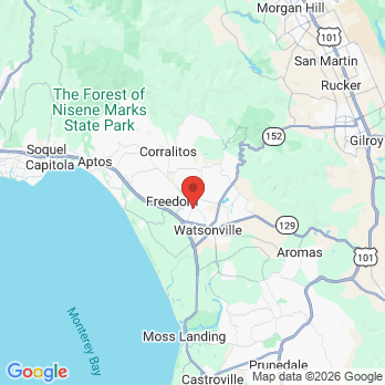 Map to Watsonville Family & Cosmetic Dentistry office in Watsonville, CA