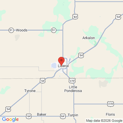 Map to  office in Liberal, KS