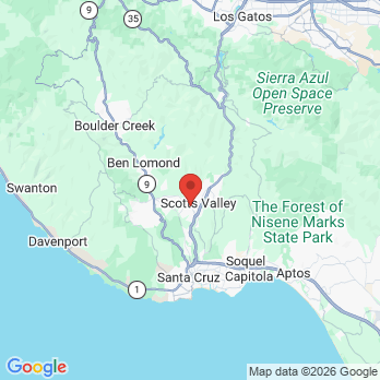 Map to Dr. Corrine A. Cline-Fortunato, DDS office in Scotts Valley, CA