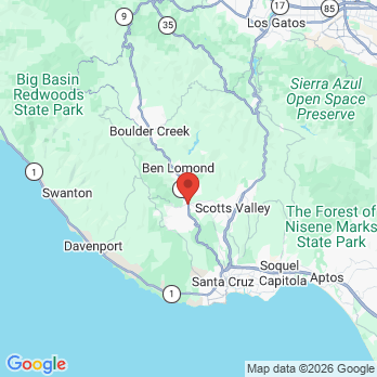 Map to Felton Dental Center office in Felton, CA