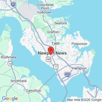 Map to Hartman Dentistry office in Newport News, VA