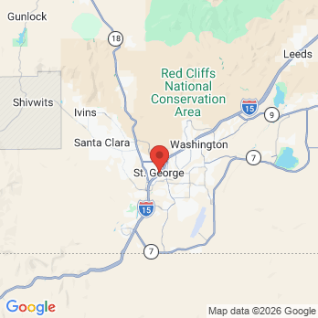 Map to Canyon Crossing Dental office in Ivins, UT