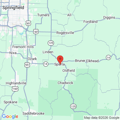 Map to  office in Sparta, MO