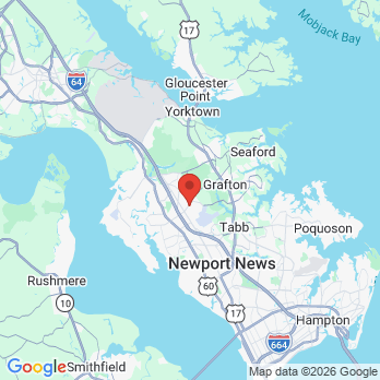 Map to TDT OMS PLLC office in Newport News, VA