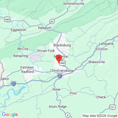 Map to  office in Christiansburg, VA