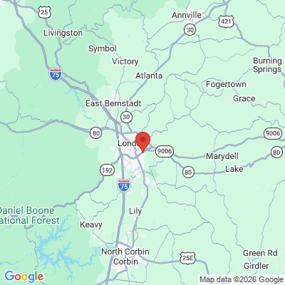 Map to  office in London, KY