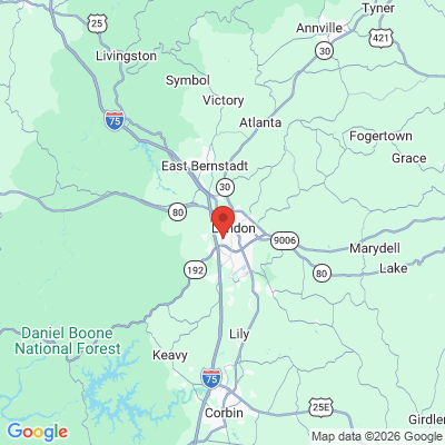 Map to  office in London, KY