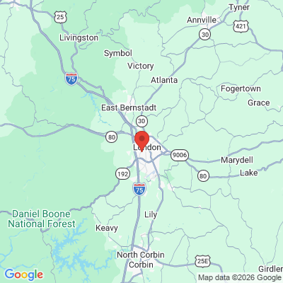 Map to  office in London, KY