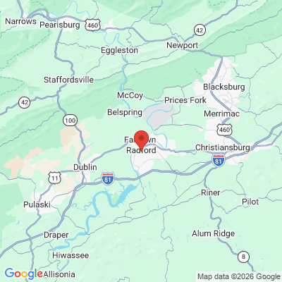 Map to  office in Radford, VA