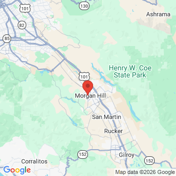 Map to McDonald Family Dentistry office in Morgan Hill, CA