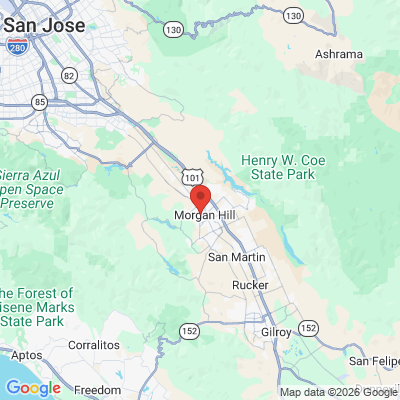 Map to McDonald Family Dental, PC office in Morgan Hill, CA