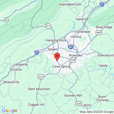 Map to  office in Roanoke, VA
