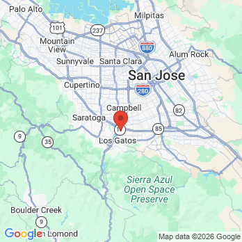 Map to LG Elite Dental office in Los Gatos, CA