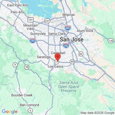 Map to Cristina Herrera DDS office in Los Gatos, CA
