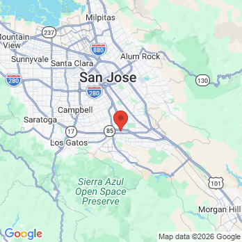 Map to Oakridge Dental San Jose office in San Jose, CA