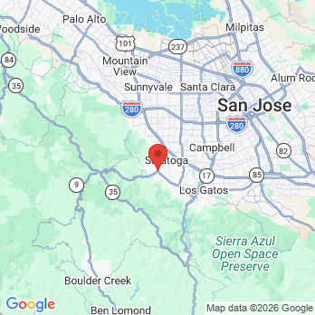 Map to Alex Nguyen, DDS office in Saratoga, CA