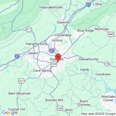 Map to  office in Roanoke, VA