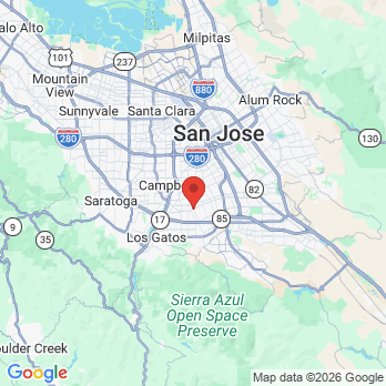 Map to A-PLUS DENTAL CARE office in San Jose, CA