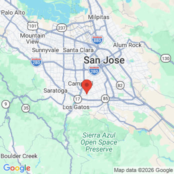 Map to Virtue Orthodontics office in San Jose, CA