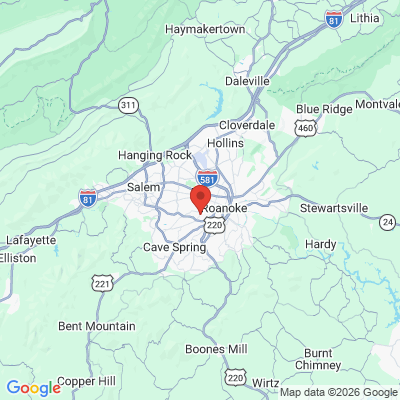 Map to  office in Roanoke, VA