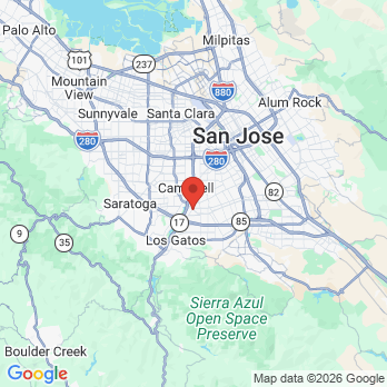 Map to San Jose Family Dental office in San Jose, CA