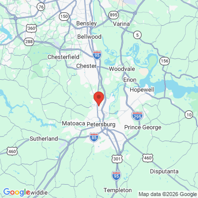 Map to  office in Colonial Heights, VA