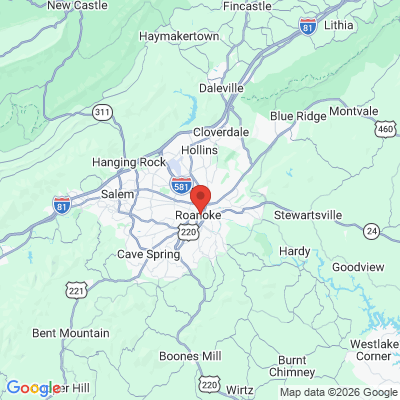 Map to  office in Roanoke, VA