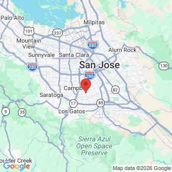 Map to Joyce Lam Dental office in San Jose, CA