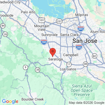 Map to Seven Hills Dental office in Saratoga, CA