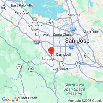 Map to Laura Crowe, DDS office in Saratoga, CA